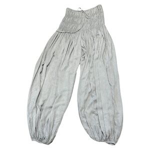 Indah smocked harem pants S/M tie waist